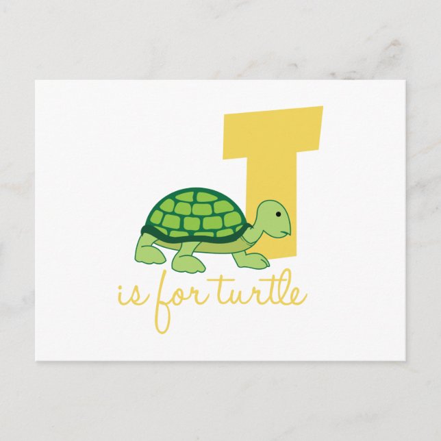 T ist für Turtle Postkarte (Vorderseite)