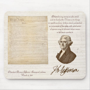T. Jefferson: Meinung u. Grund - Mousepad