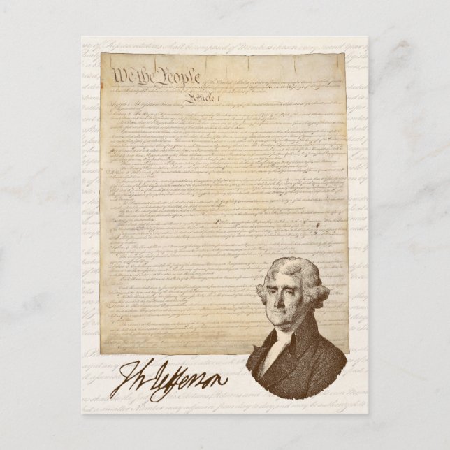 T. Jefferson: Wahrheit & Zeitung - Postkarte (Vorderseite)