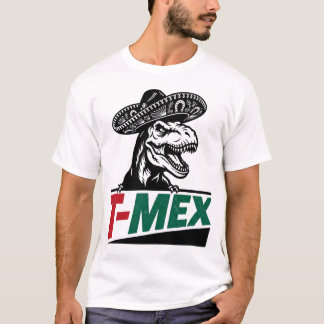 T-MEX Dreifarben-Mariachi-Dinosaurier-Straßenbekle T-Shirt