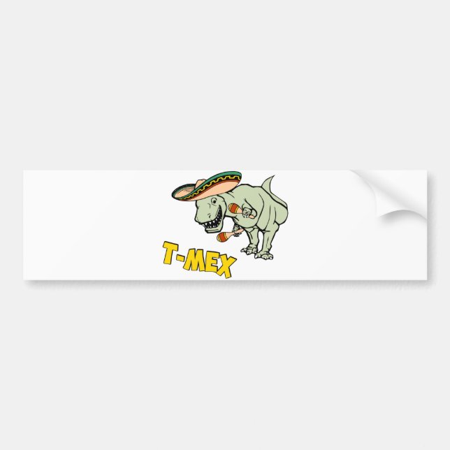 T-Mex T-Rex mexikanischer Autoaufkleber (Vorne)