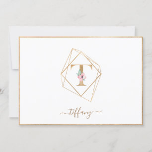 T Monogram Foto - Geburtsankündigung Ankündigung