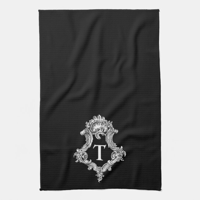 T Monogramm Initiale Küchentuch (Vertikal)