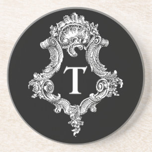 T Monogramm Initiale Untersetzer