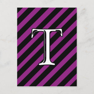 T Monogramm Postkarte