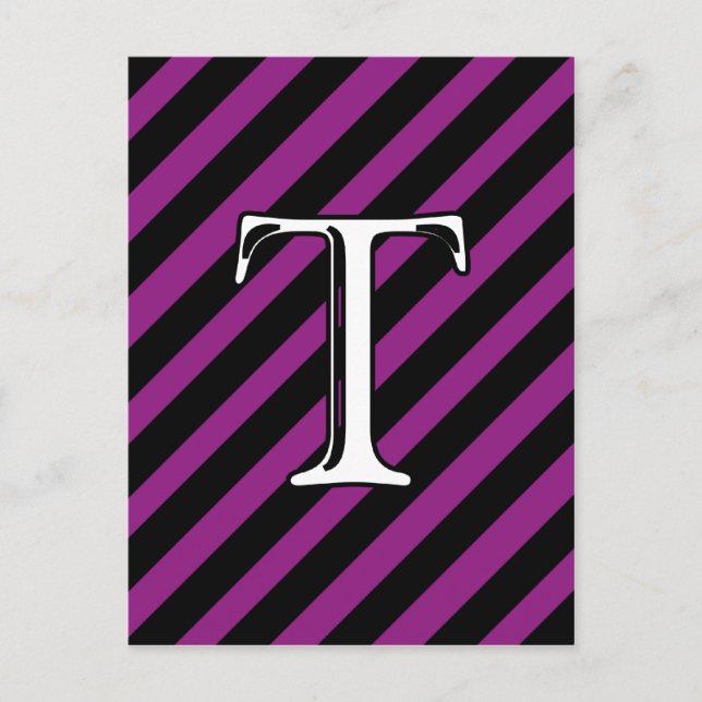 T Monogramm Postkarte (Vorderseite)