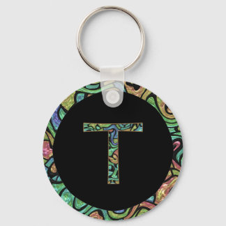 T Monogramm Schlüsselanhänger