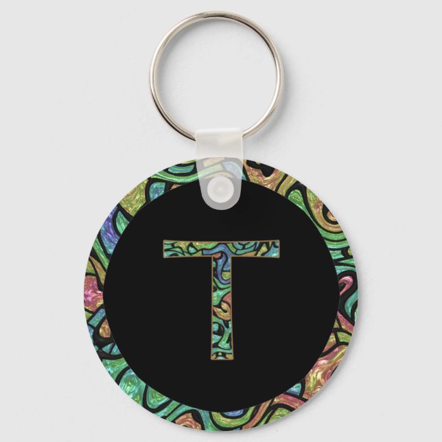 T Monogramm Schlüsselanhänger (Vorderseite)