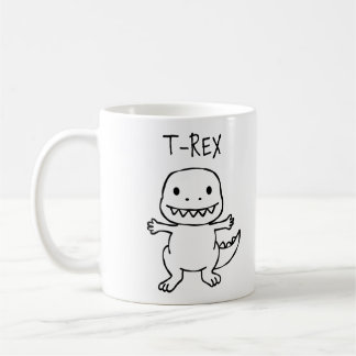 T-Pose-T-Rex-Sketch Kaffeetasse