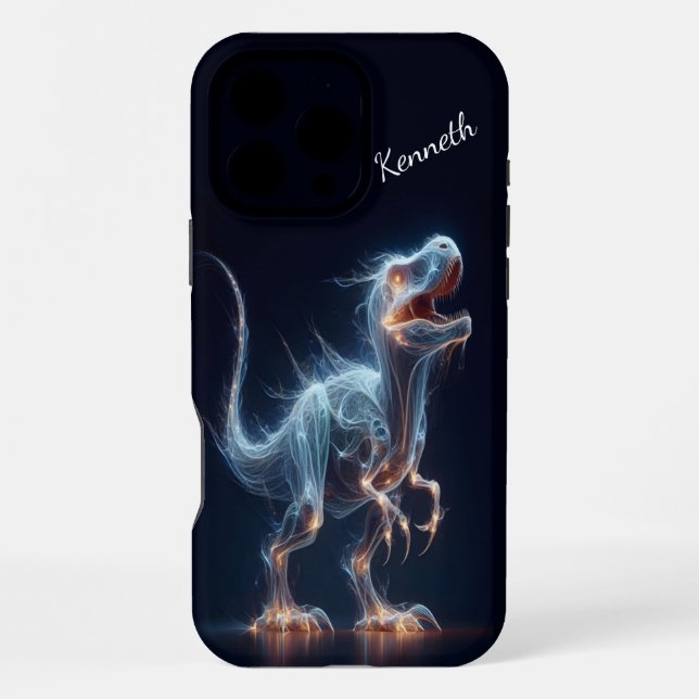 T-Rex Ätherischer Glanz iPhone 16 Pro Max Hülle (Rückseite)
