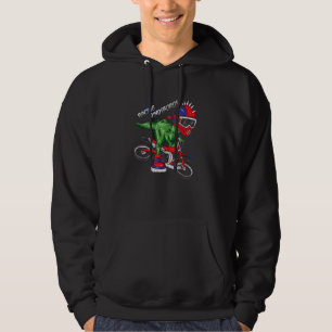 T Rex auf einem Motorrad-Motorradfahrer Hoodie