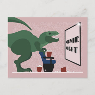 T Rex auf Filmabend Postkarte
