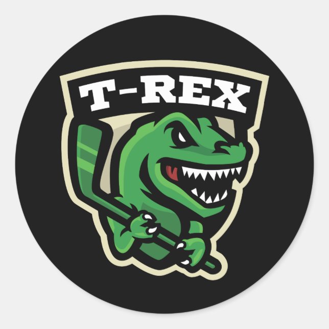 T-Rex-Aufkleber Runder Aufkleber (Vorderseite)