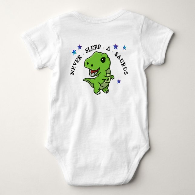 T-Rex Baby Bodysuit Baby Strampler (Rückseite)