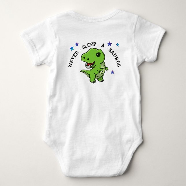 T-Rex Baby Bodysuit Strampler (Rückseite)