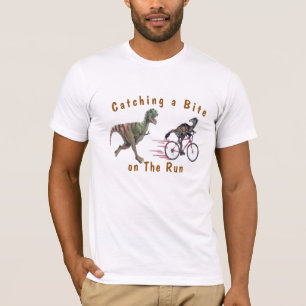 T-Rex-Biss auf der Flucht - Lustiges Dinosaurier-T T-Shirt