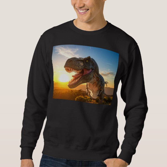 T-Rex Brüll-Design Sweatshirt (Vorderseite)