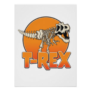 T-REX-Cartoon-Logo Poster