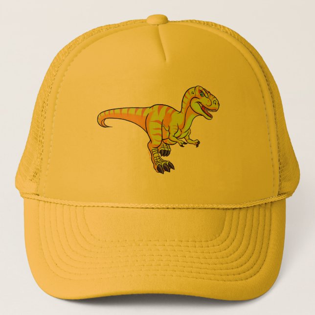 T-Rex Cartoon Truckerkappe (Vorderseite)