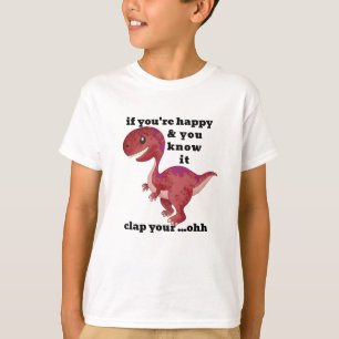 T-Rex Clap Vos Mains Humour Drôle T-shirt Design