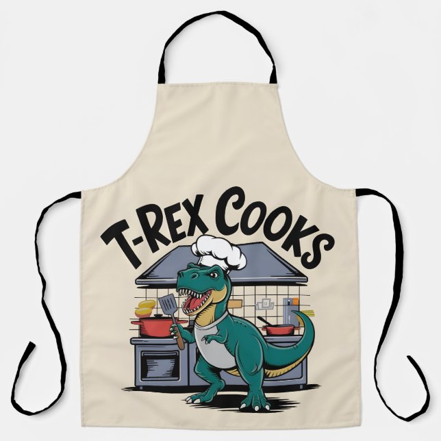 T-Rex Cooks Schürze (Vorderseite)