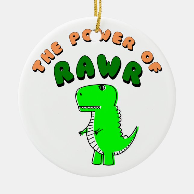 T-Rex des Powers von RAWR Keramikornament (Vorne)