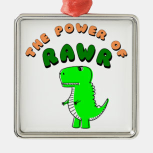 T-Rex des Powers von RAWR Ornament Aus Metall