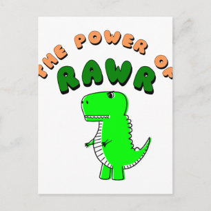 T-Rex des Powers von RAWR Postkarte