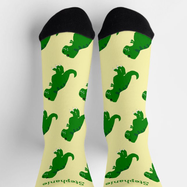 T-Rex-Design Socken (Oben)