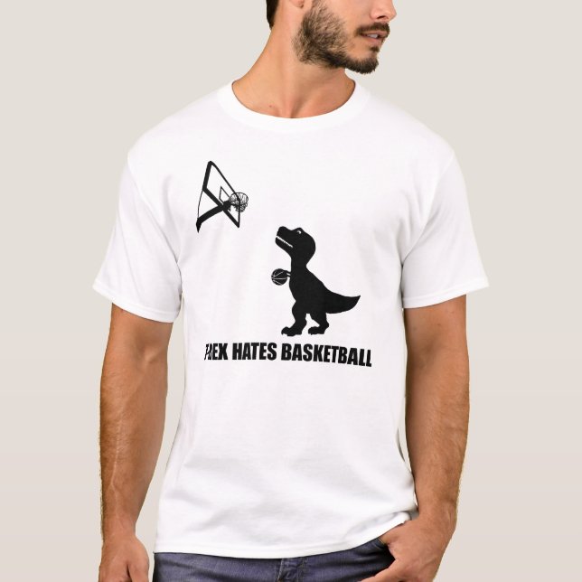 T-Rex déteste le T-shirt de basket-ball (Devant)