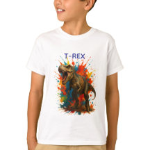 T-Rex Dino Enfant T-shirt Bunte Action
