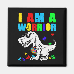 T Rex Dino I Bin ein Krieger Autismus Autismus Bew Magnet