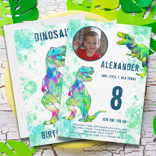 T-Rex Dinosaur 8. Geburtstagsfeier Einladung