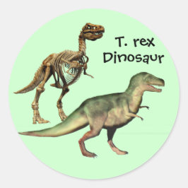 T. rex Dinosaur-Aufkleber Runder Aufkleber