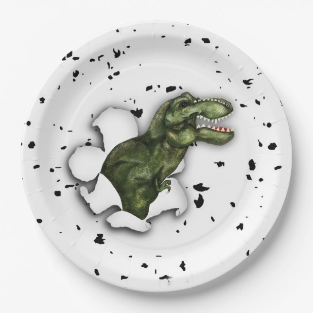 T-Rex Dinosaur Birthday Party Paper Teller (Vorderseite)