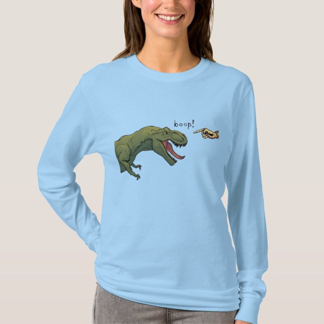 T-Rex Dinosaur Boop Frauen Top (Vorderseite)