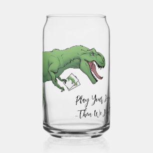 T-Rex Dinosaur Card Game Poker Kartenspielen Dosenglas