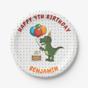 T-Rex-Dinosaur-Farbige Luftballons Benutzerdefinie Pappteller
