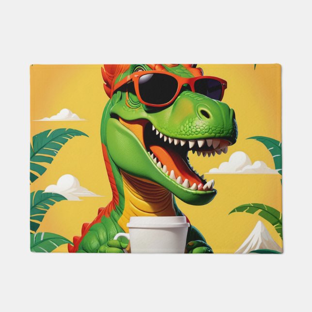 T-Rex Dinosaur Funny Fußmatte (Vorderseite)