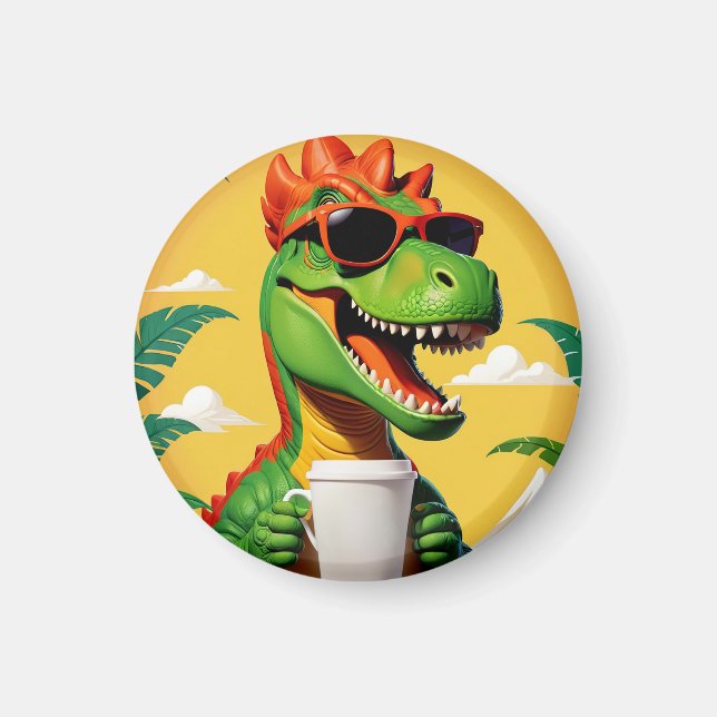 T-Rex Dinosaur Funny Magnet (Vorne)
