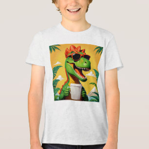 T-Rex Dinosaur Funny Tri-Blend Shirt