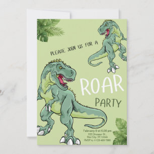 T-Rex-Dinosaur-Geburtstagsfeier Einladung