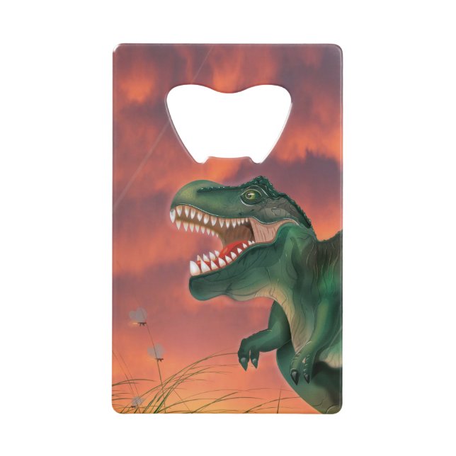 T-Rex Dinosaur Geldkarten Flaschenöffner (Vorderseite)