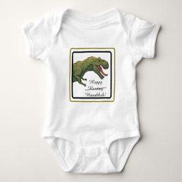 T-Rex Dinosaur Hanukkah Unisex Baby Outfit Strampler