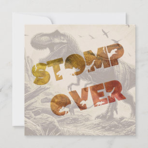 T-rex Dinosaur Invitation Carte Plat