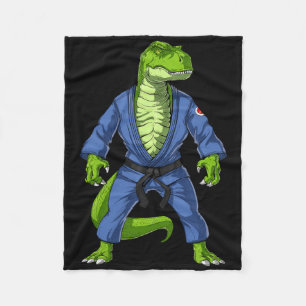 T-Rex Dinosaur Jiu-Jitsu Judo Ninja Kampfsport K Fleecedecke