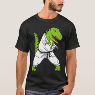 T-Rex Dinosaur Karate Kickboxen Martial Arts Jiu- T-Shirt