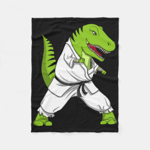 T-rex Dinosaur Karate Kickboxing Martial Arts Jiu- Fleecedecke