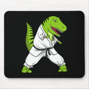 T-rex Dinosaur Karate Kickboxing Martial Arts Jiu- Mousepad