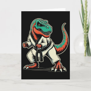 T-Rex Dinosaur Karate Taekwondo Kampfsport  Karte